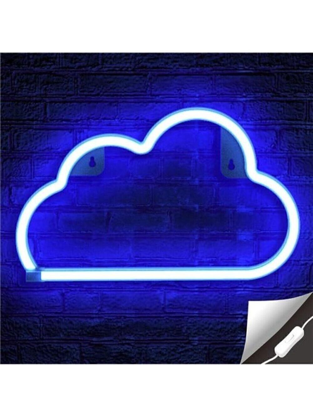 Cloud Neon Sign USB Powered Blue Cloud Neon Light Cloud Led Sign Wall Decor NEW